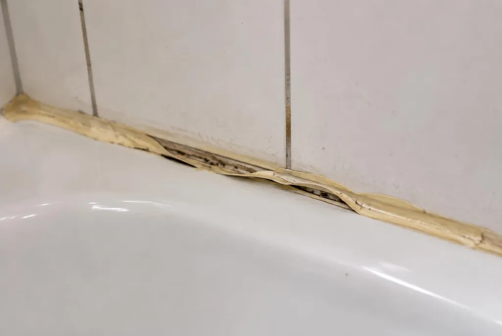 Kitbedrijf Drunen – loslatende kit naast het bad